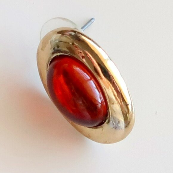 Bundle 3 Pairs Vintage Gold Silver Dangle Stud Clip-on Amber Coin Earrings S M L - Picture 11 of 12